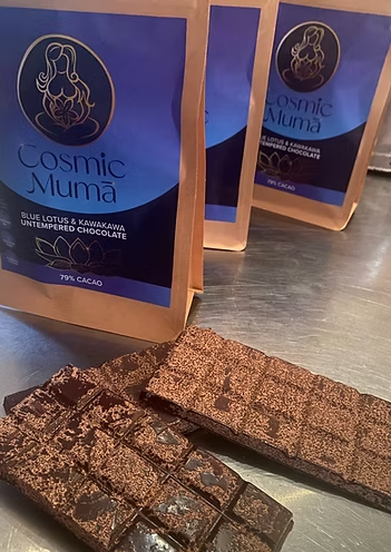 Blue Lotus & Kawakawa Untempered Chocolate